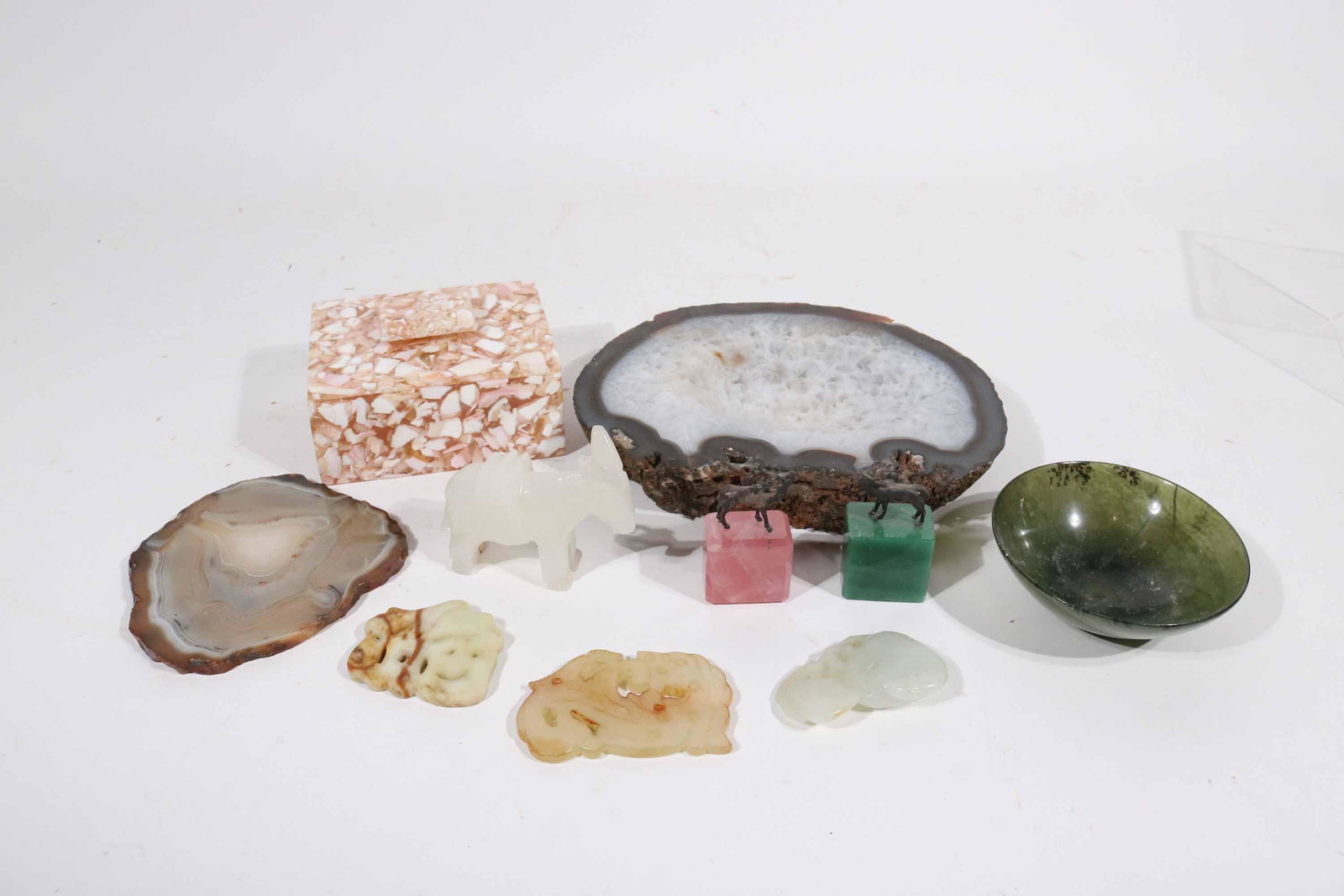 Ten Assorted Stone Items (1 of 7)