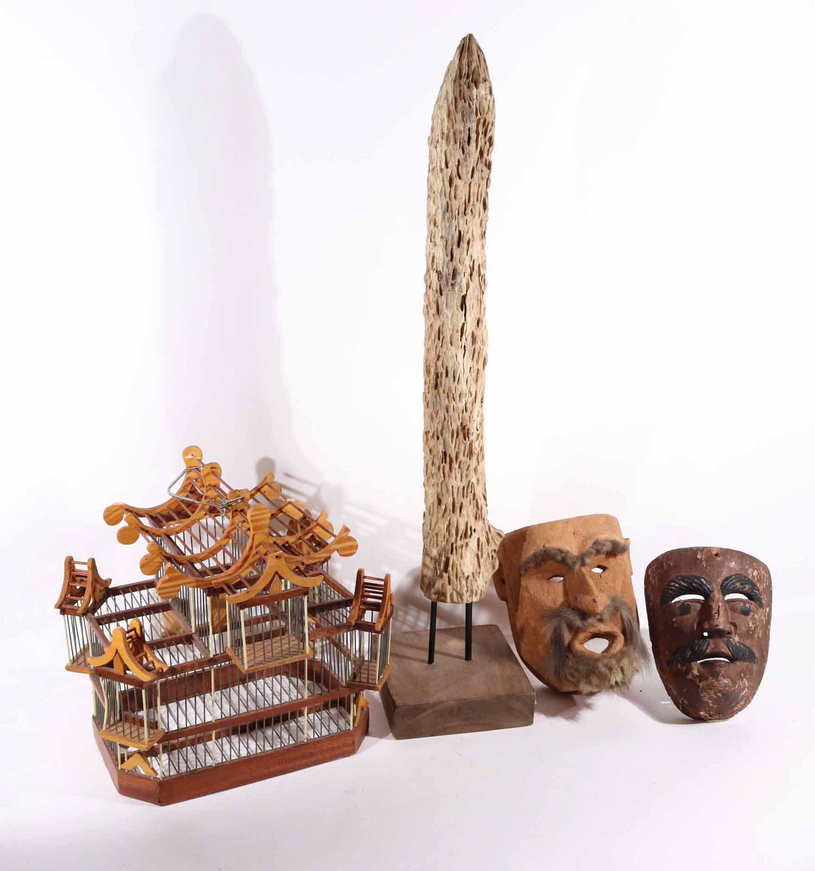 Two Mexican Wood Ceremonial Masks (1 of 11)