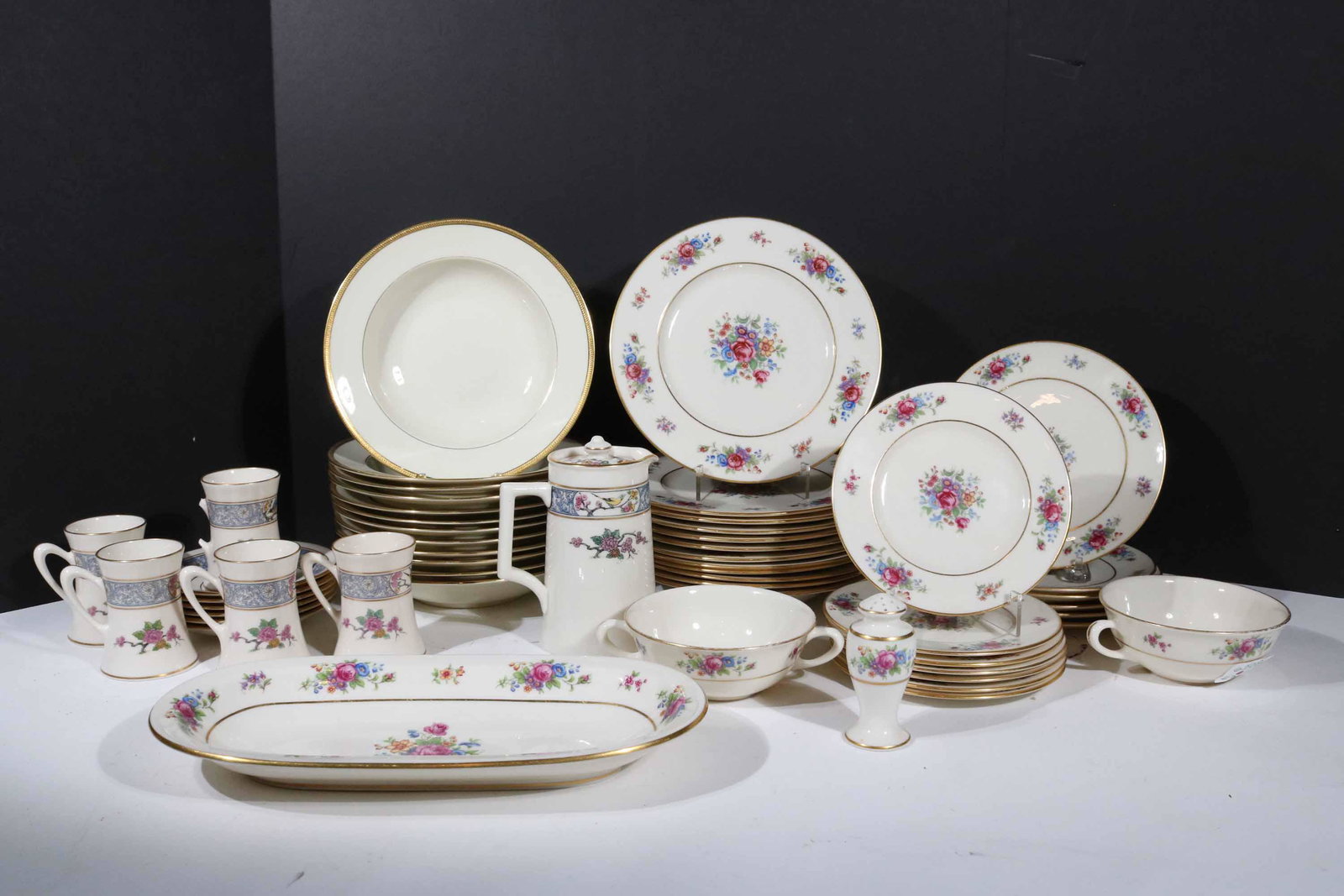 Partial Set of "Lenox Rose" Pattern Dinnerware (1 of 9)