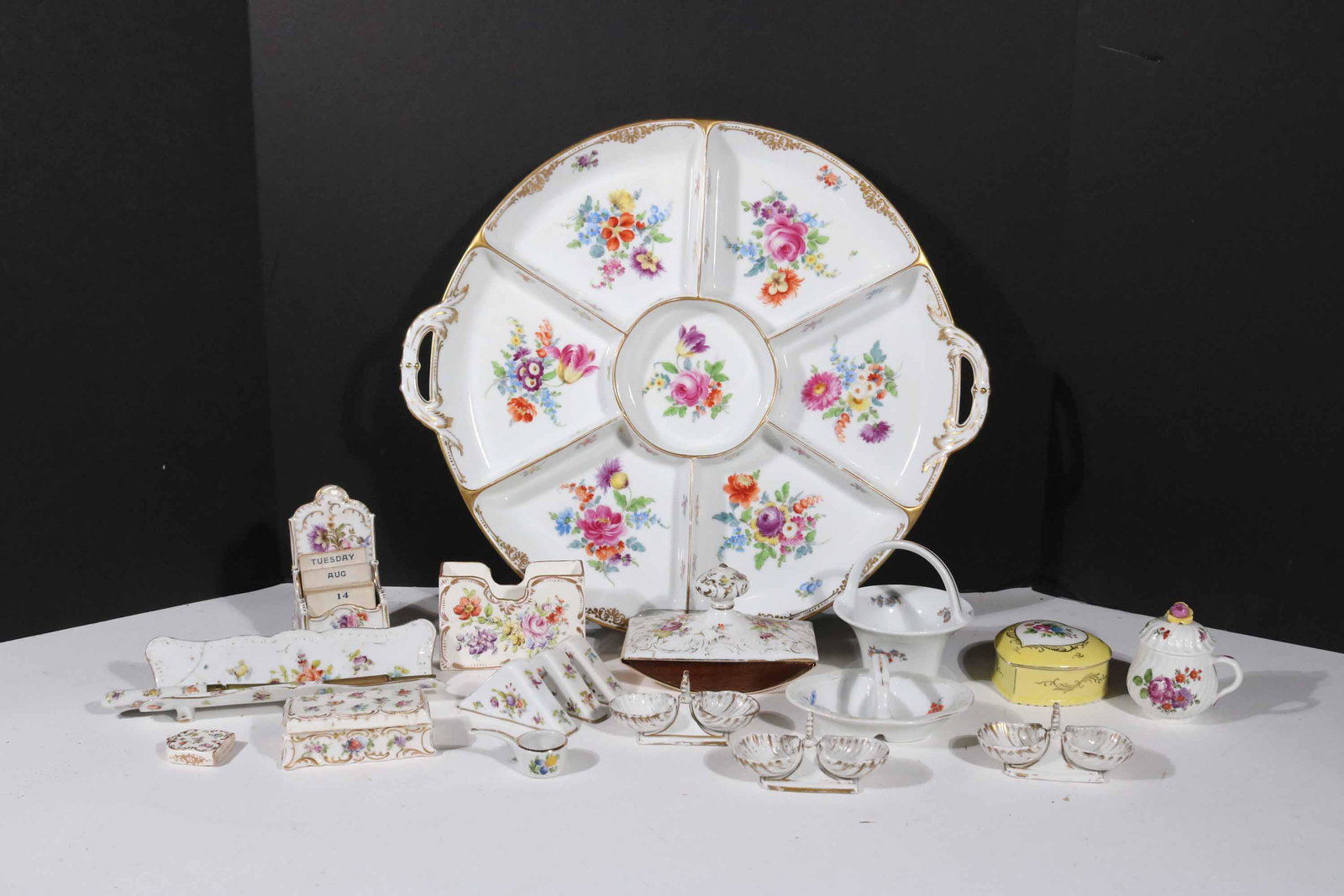 Group of Assorted Porcelain Desk/Dresser Articles (1 of 6)