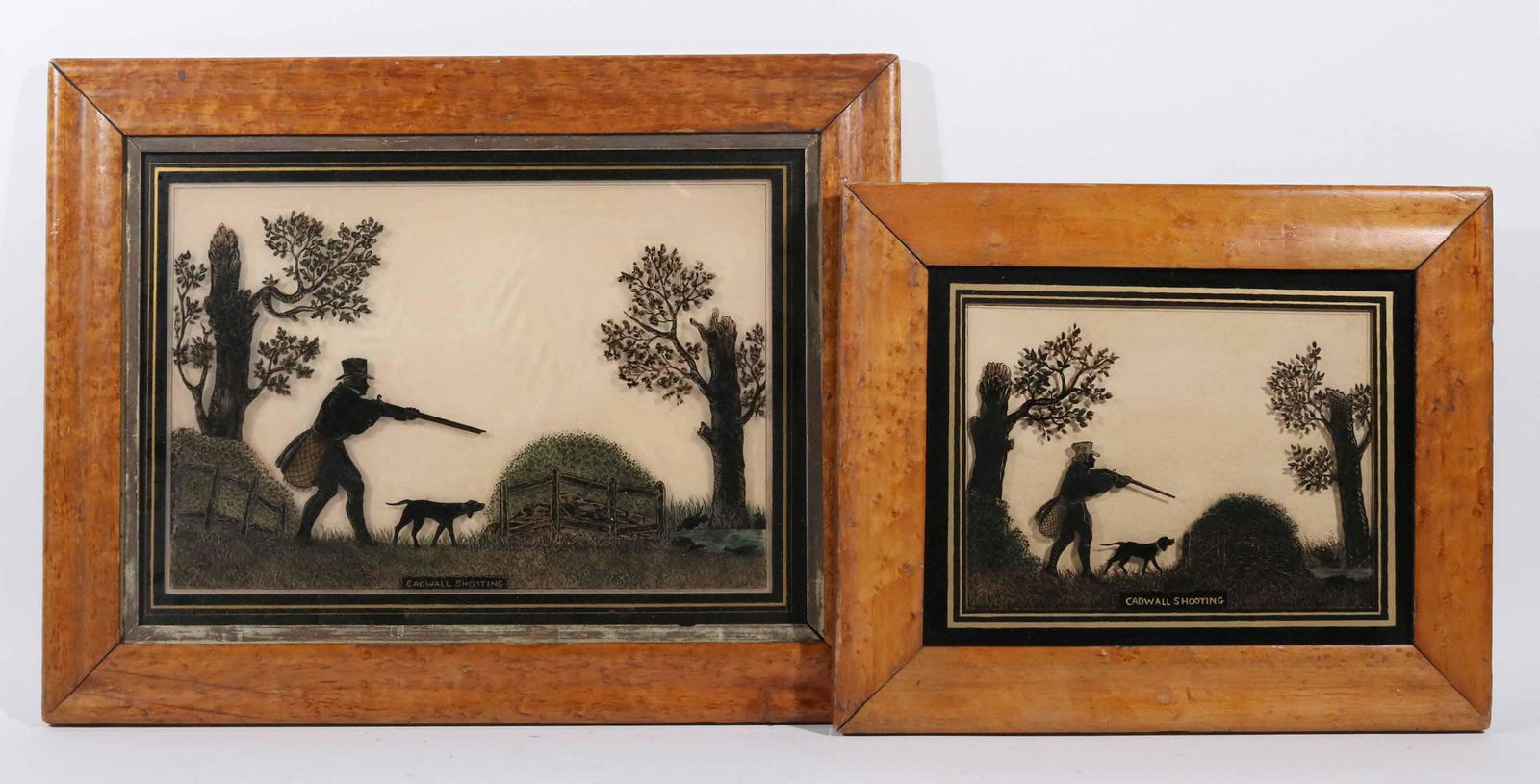 Two Reverse Painted Silhouettes Caldwall Shooting (1 of 6)