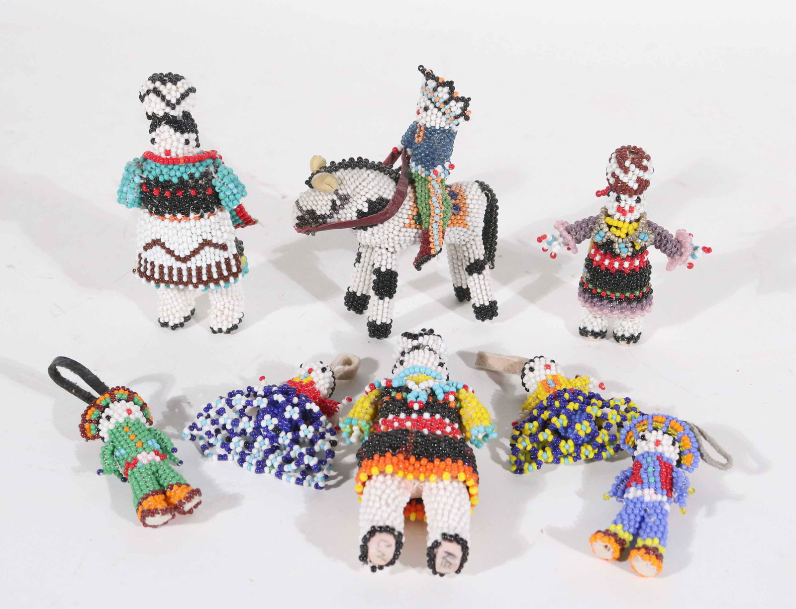 Eight Native American Beaded Fetishes and Dolls (1 of 5)