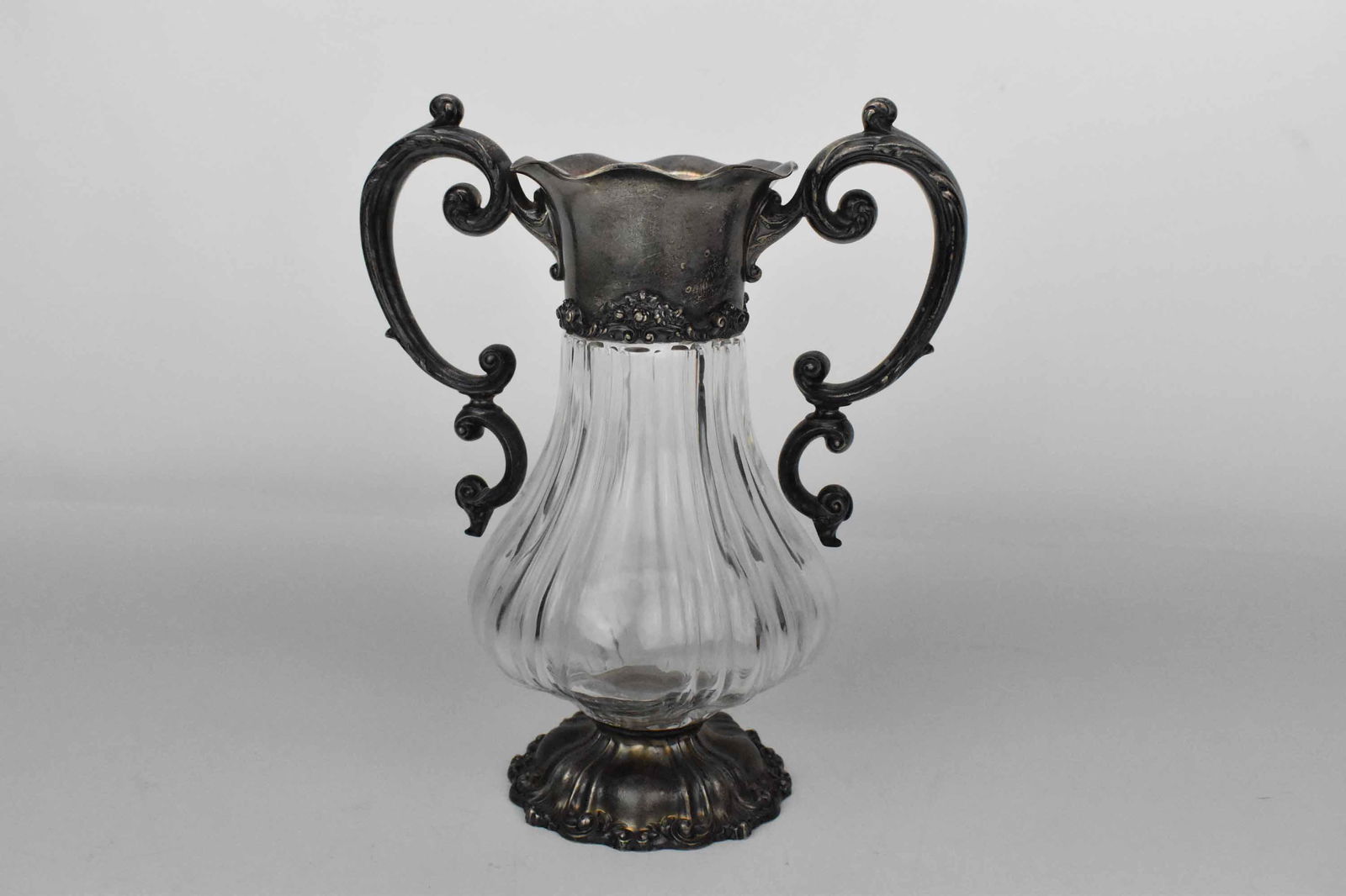 Sterling & Crystal Handled Vase (1 of 5)