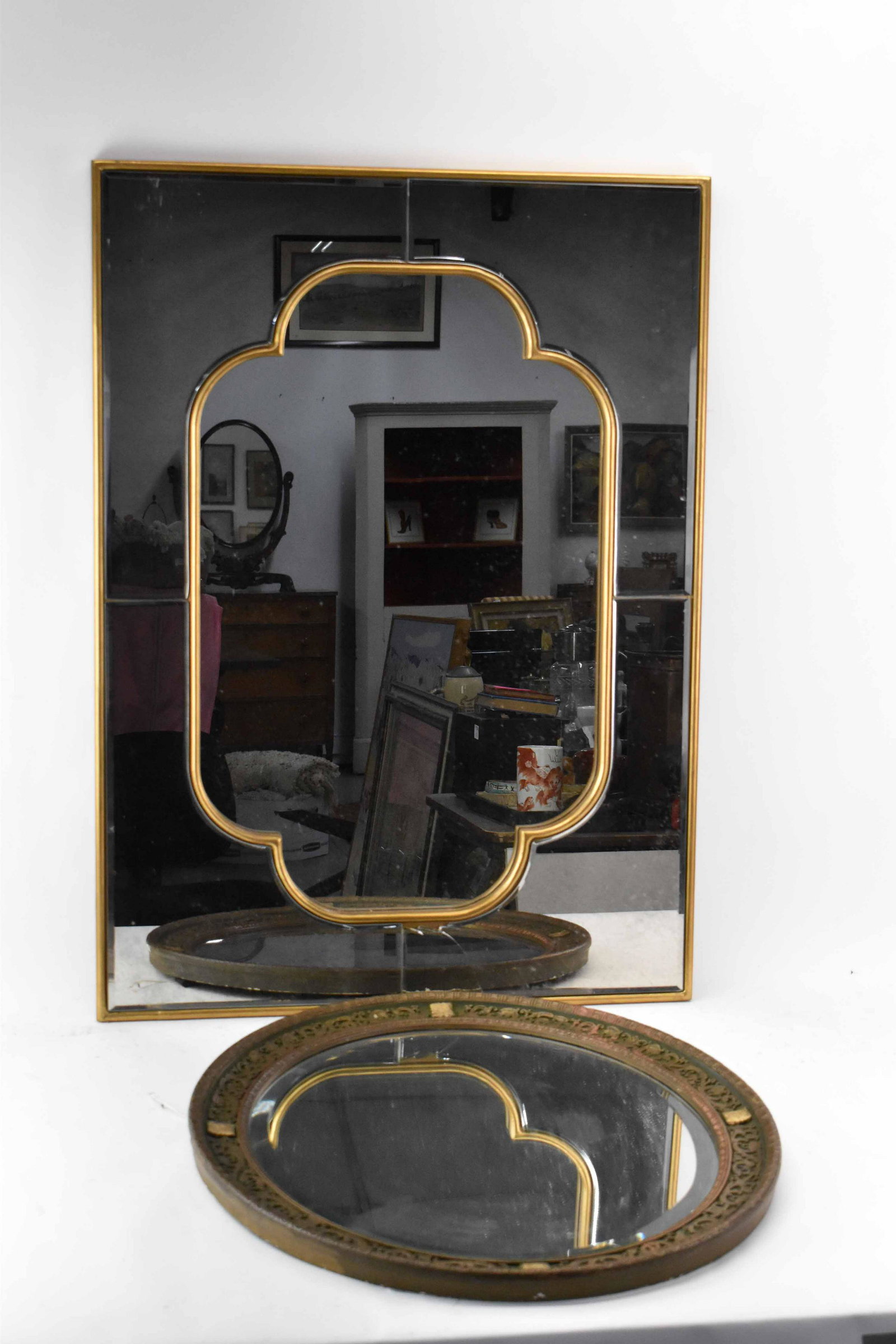Victorian Style Oval Beveled Mirror (1 of 4)