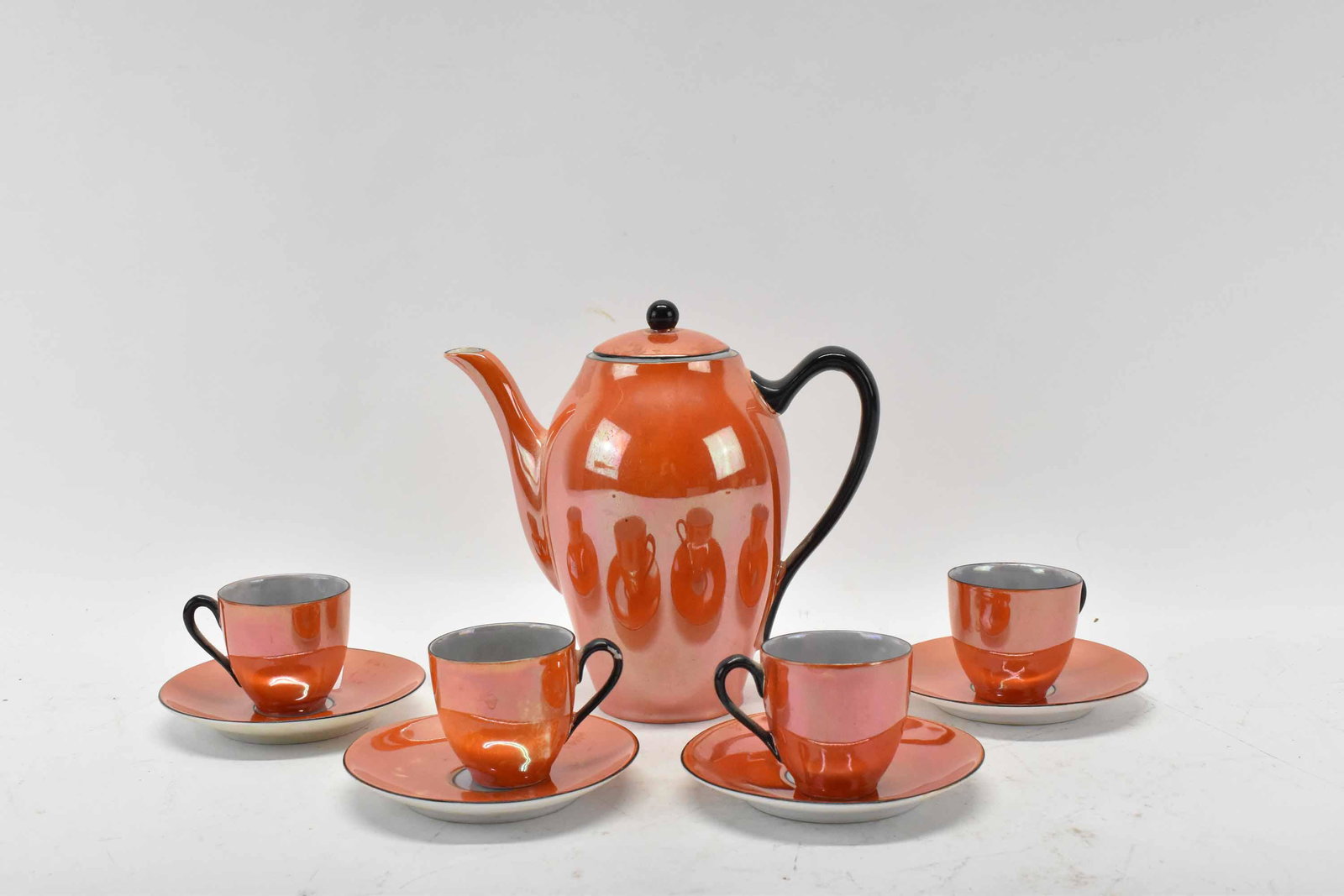 German Porcelain Lusterware Demitasse Set (1 of 5)