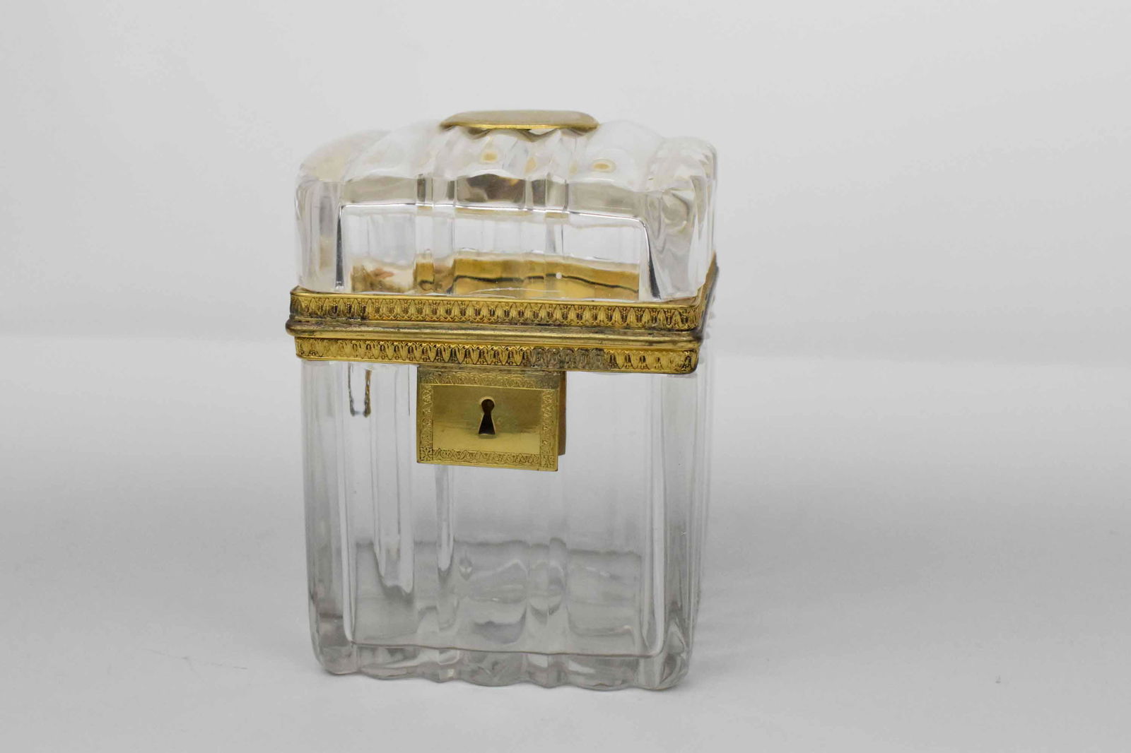 Gilt Brass Cut Crystal Dresser Box (1 of 9)