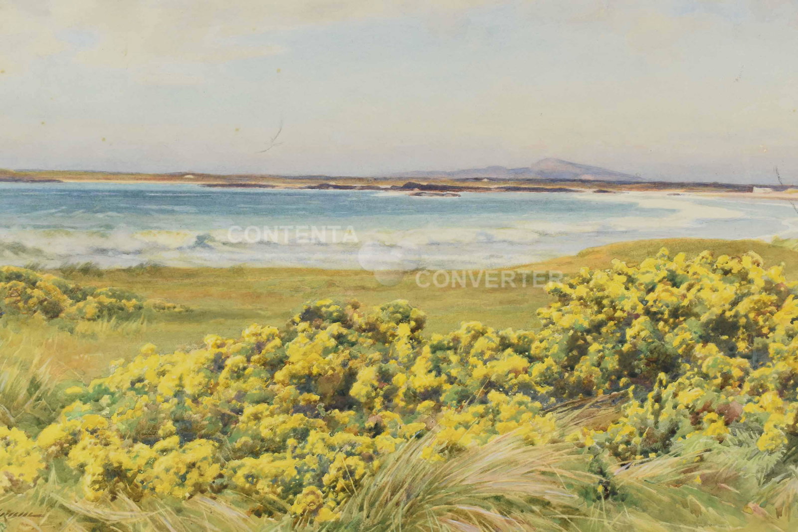 George Cockram Watercolor of Oceanside Landscape (1 of 8)