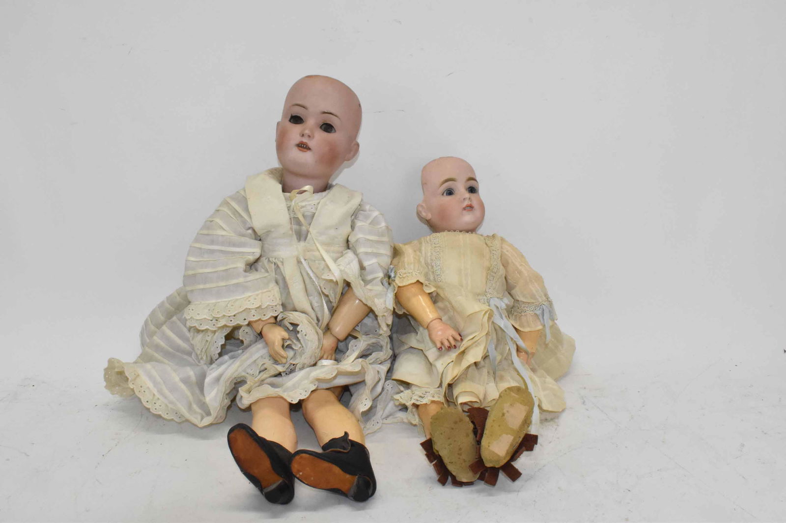 Two German Bisque Head Dolls (1 of 8)