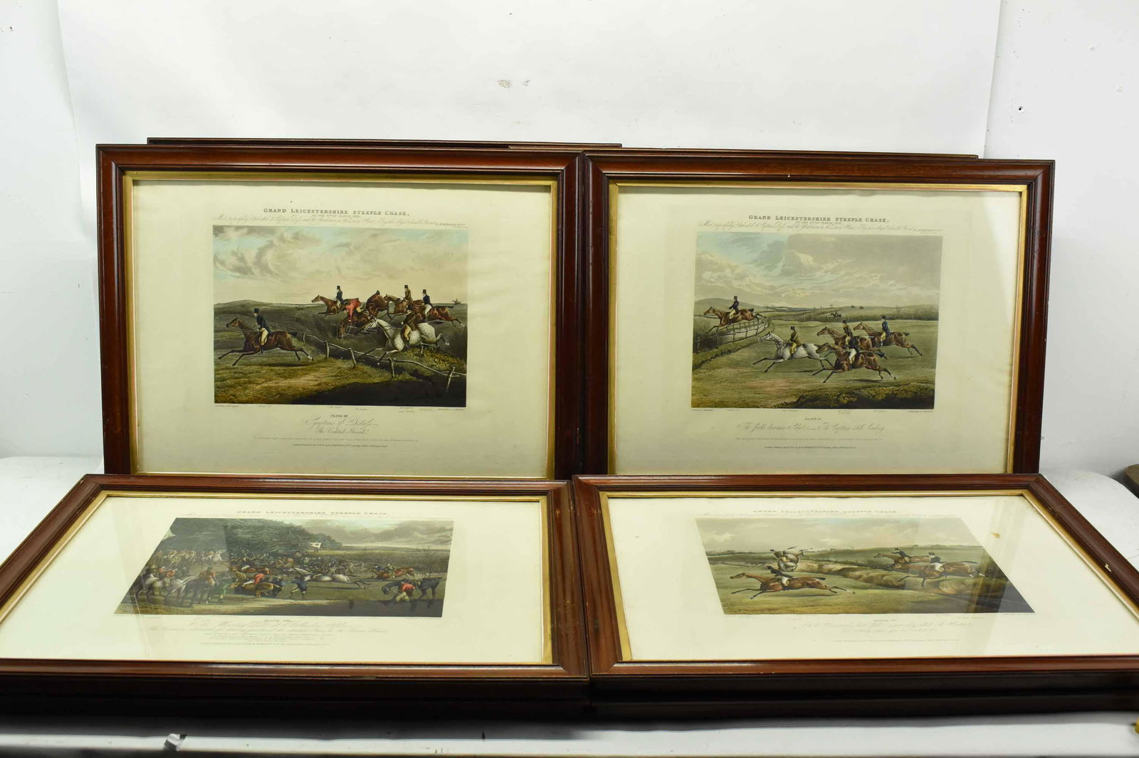 Set of 8 C. Bentley Steeple Chase Engravings (1 of 19)
