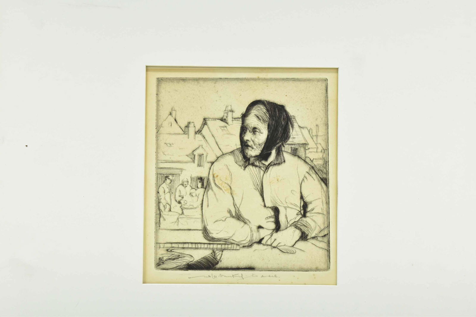 William Lee-Hankey Etching of The Fish Wife (1 of 4)