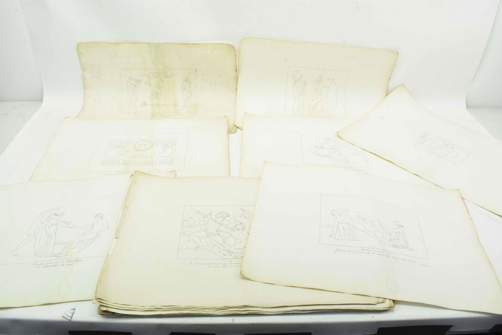 Group of Antique John Flaxman Engraved Plates (1 of 8)