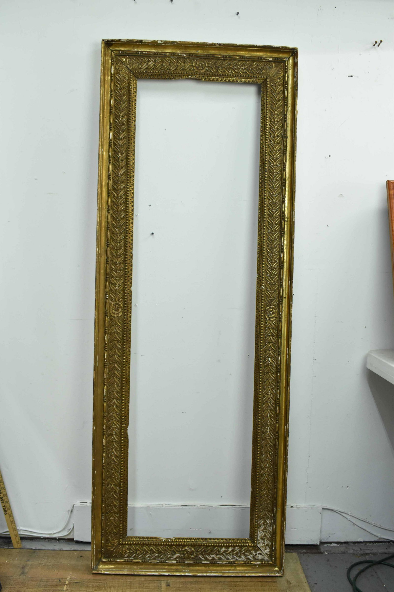 Large Rectangular Carved Giltwood Frame (1 of 9)