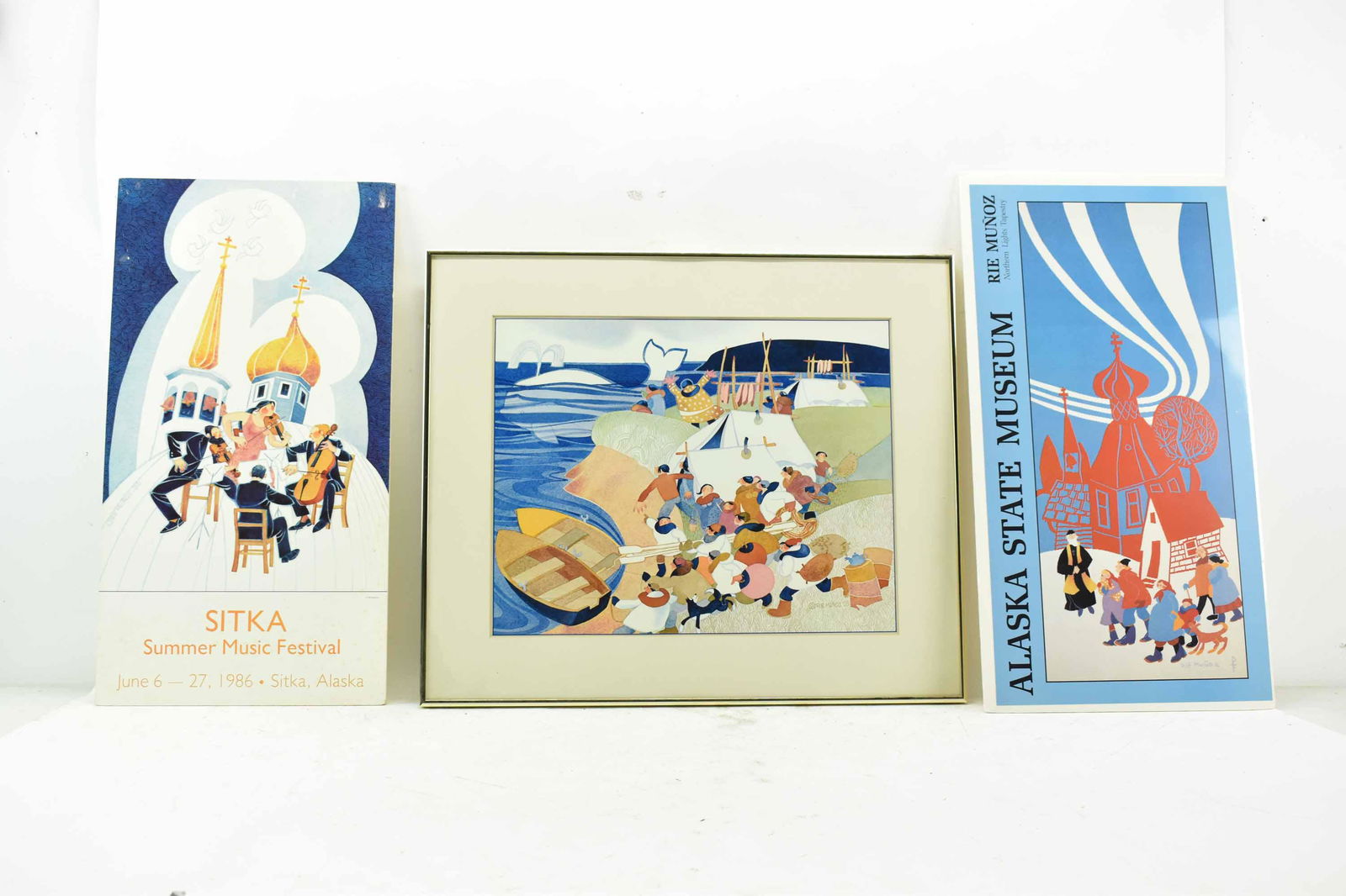 Rie Munoz Art Print Titled Whaling Camp (1 of 6)