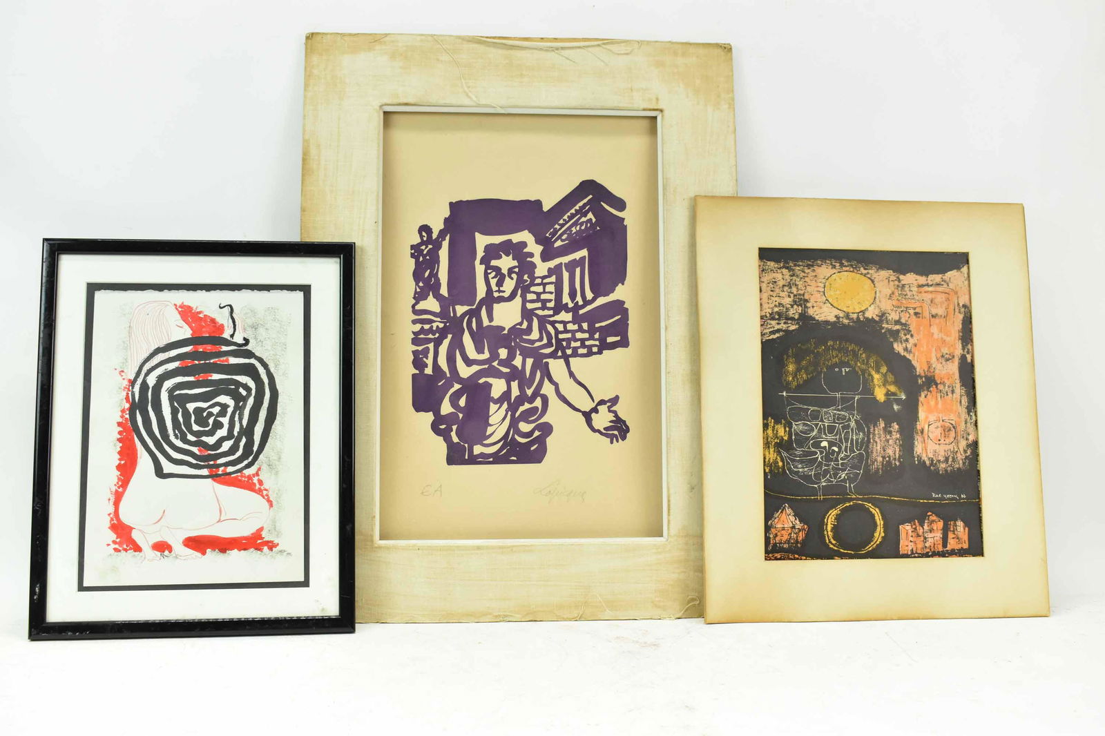 Bae Yoong Signed Lithograph Circus: Bae Yoong (1928â€“1992) Signed Lithograph Titled 'Circus' dated 1966 on paper signed and dated in pencil lower right and numbered 122/200. Together with a Charles Lapicque (1898-1988, French) Lit