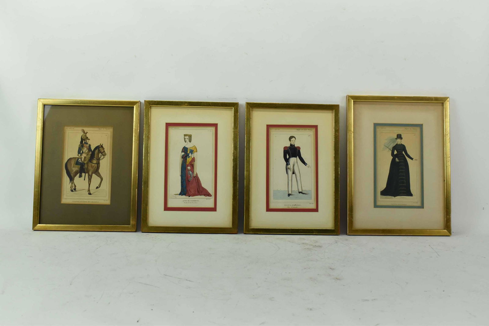 4 Antique French Colored Prints (1 of 9)