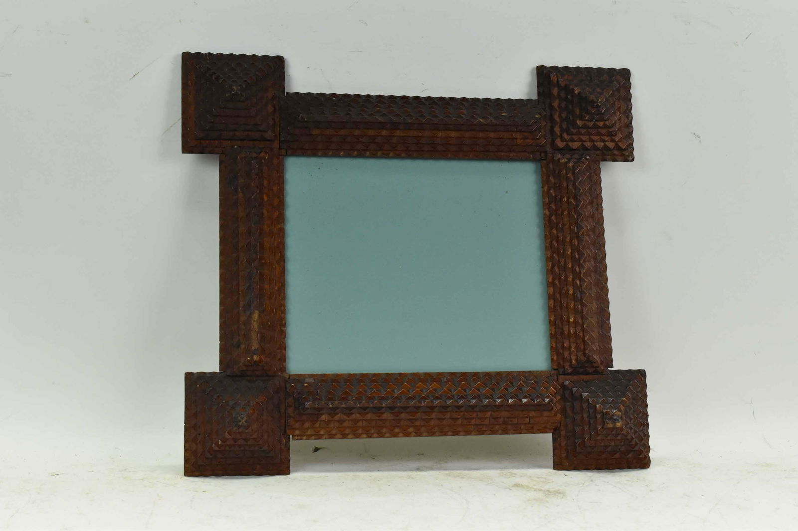 Tramp Art Wooden Carved Frame (1 of 5)