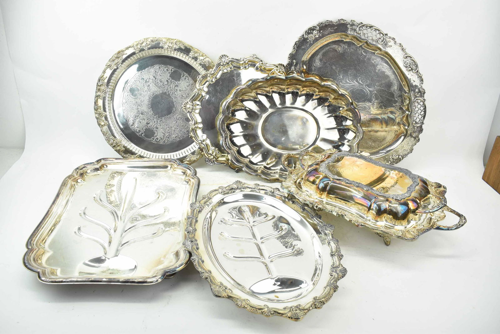 Group of Silverplate Trays (1 of 8)