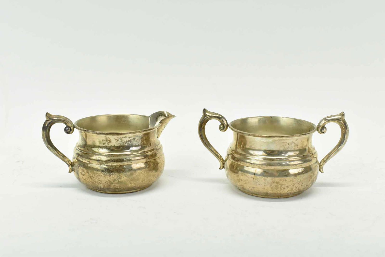 Gorham Sterling Mini Creamer & Open Sugar Bowl (1 of 6)