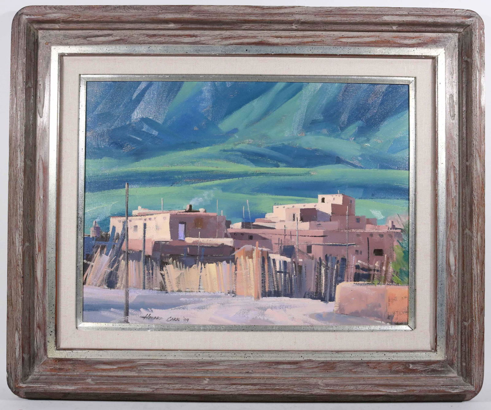 Howard Carr, Oil on Canvas, Indian Village Scene (1 of 9)