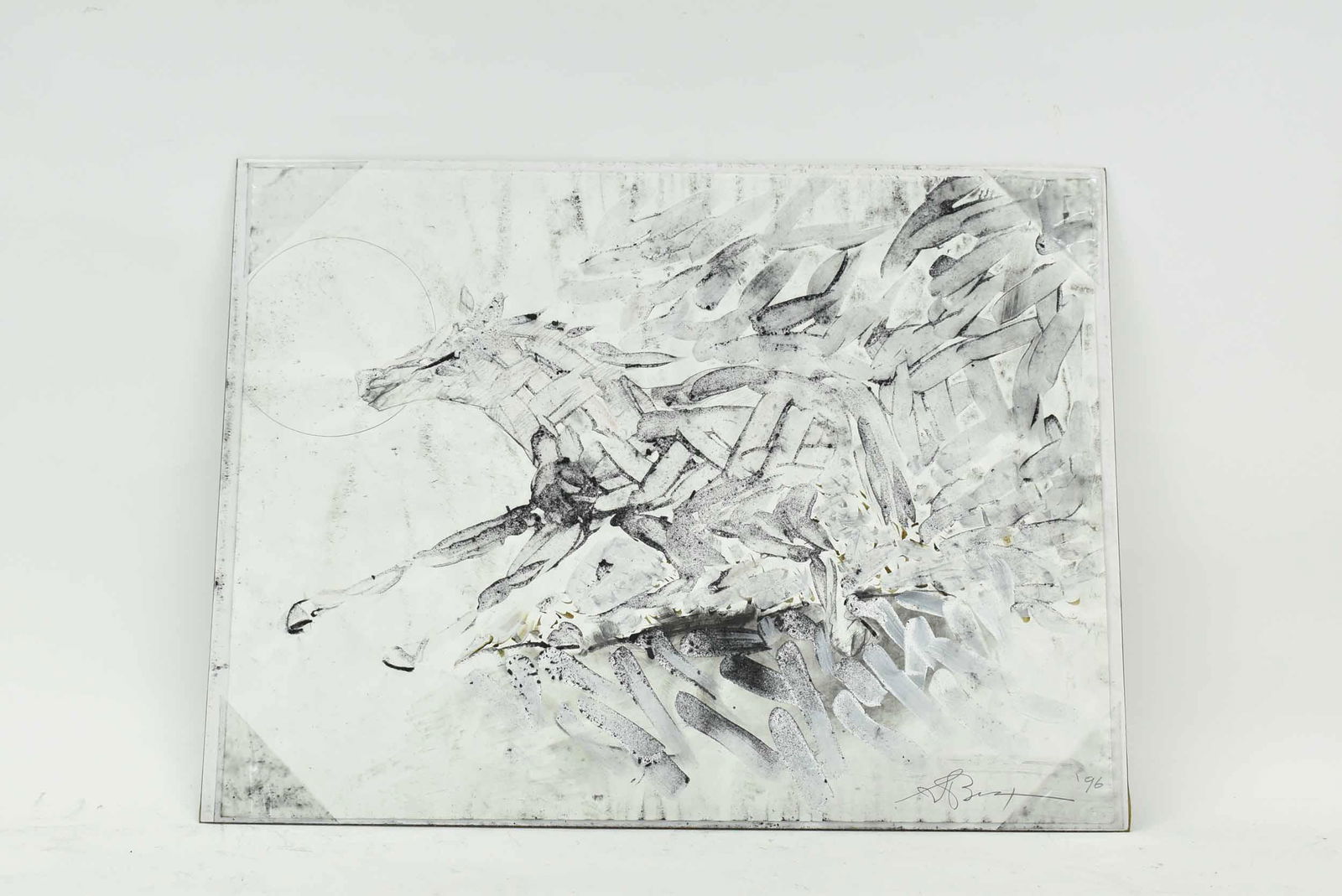 Stanley Boxer Mixed Media on Paper of Horse (1 of 6)