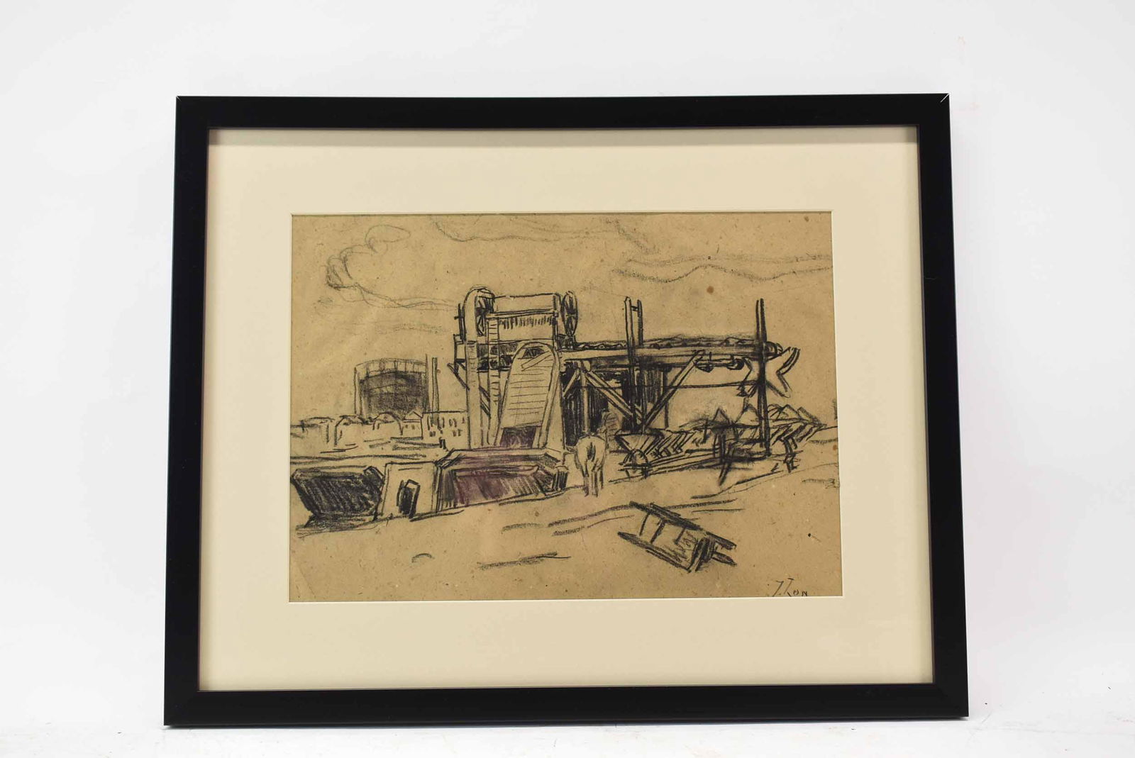 Charcoal Industrial Drawing (1 of 4)