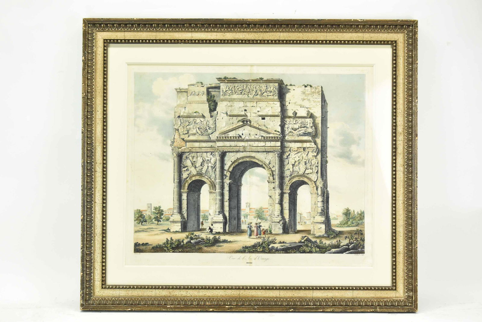 Colored Engraving Vue de l'Arc d' Orange (1 of 8)