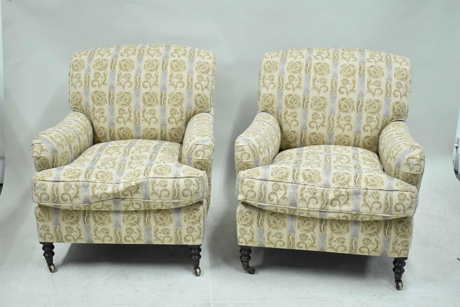 Pair of George Smith Upholstered Armchairs (1 of 7)