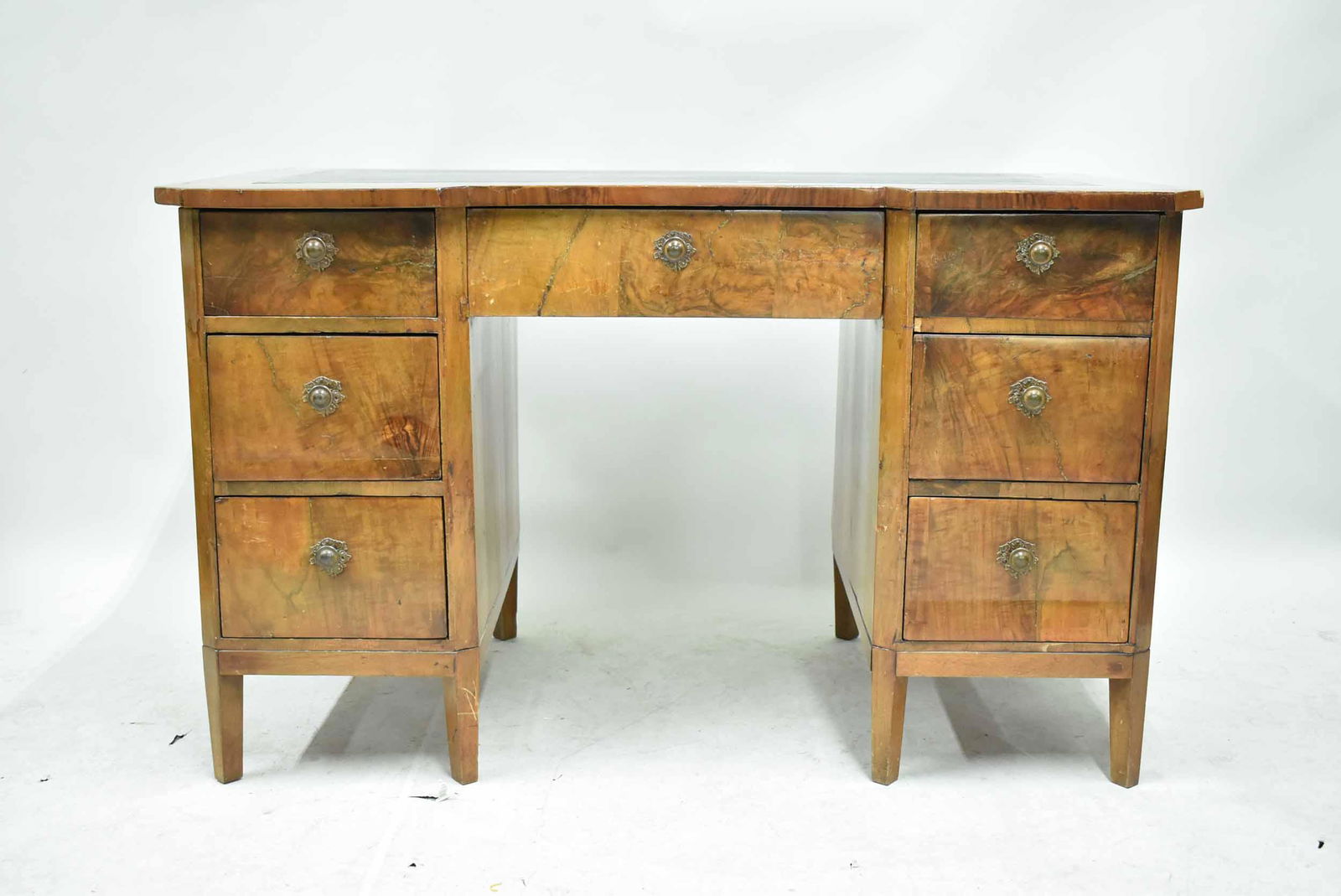 French Empire Style Leather Flat Top Desk (1 of 12)