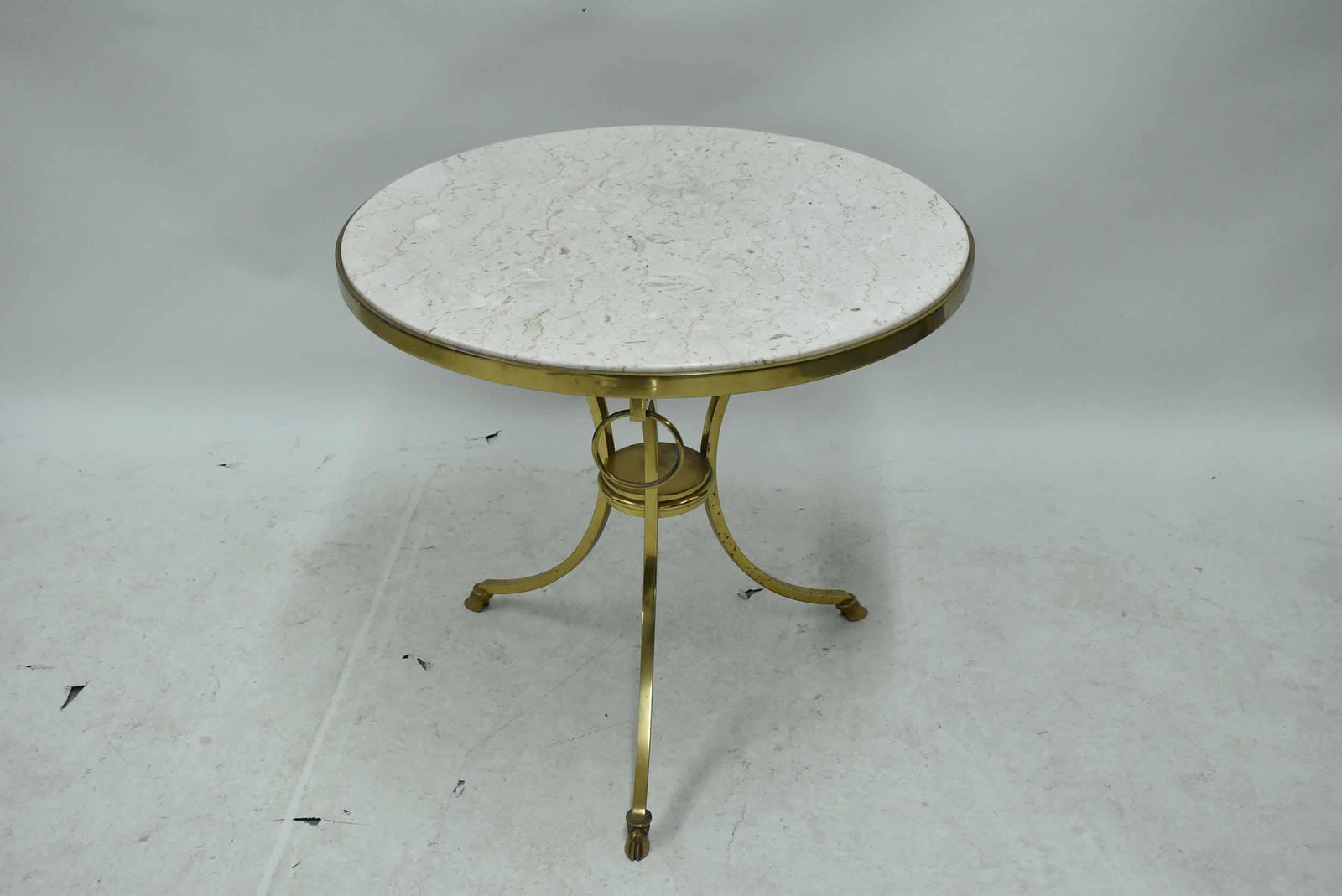 Paul Jones Gueridon Brass and Marble Side Table (1 of 7)