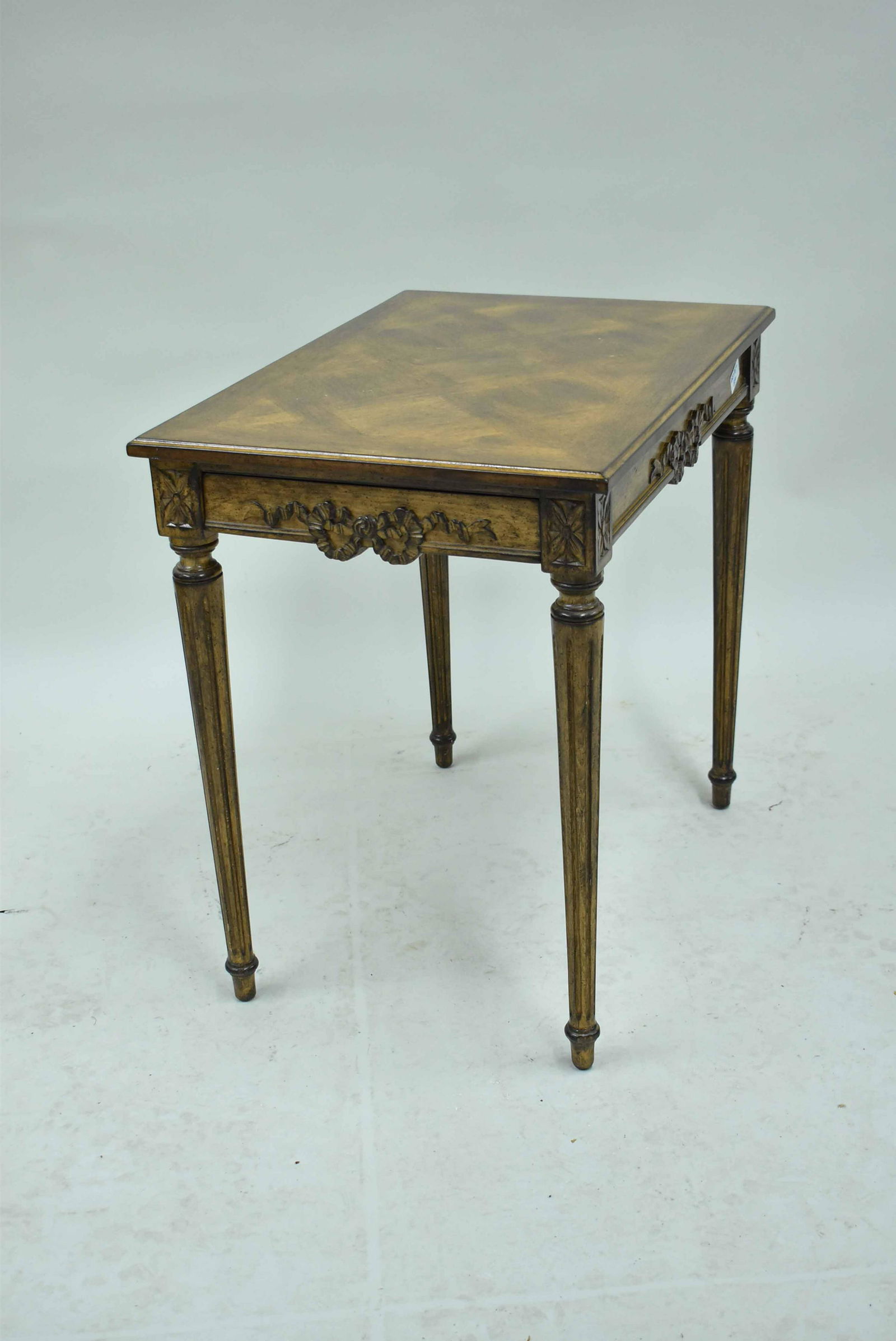 Louis XVI Style Side Table With Floral Swag (1 of 6)