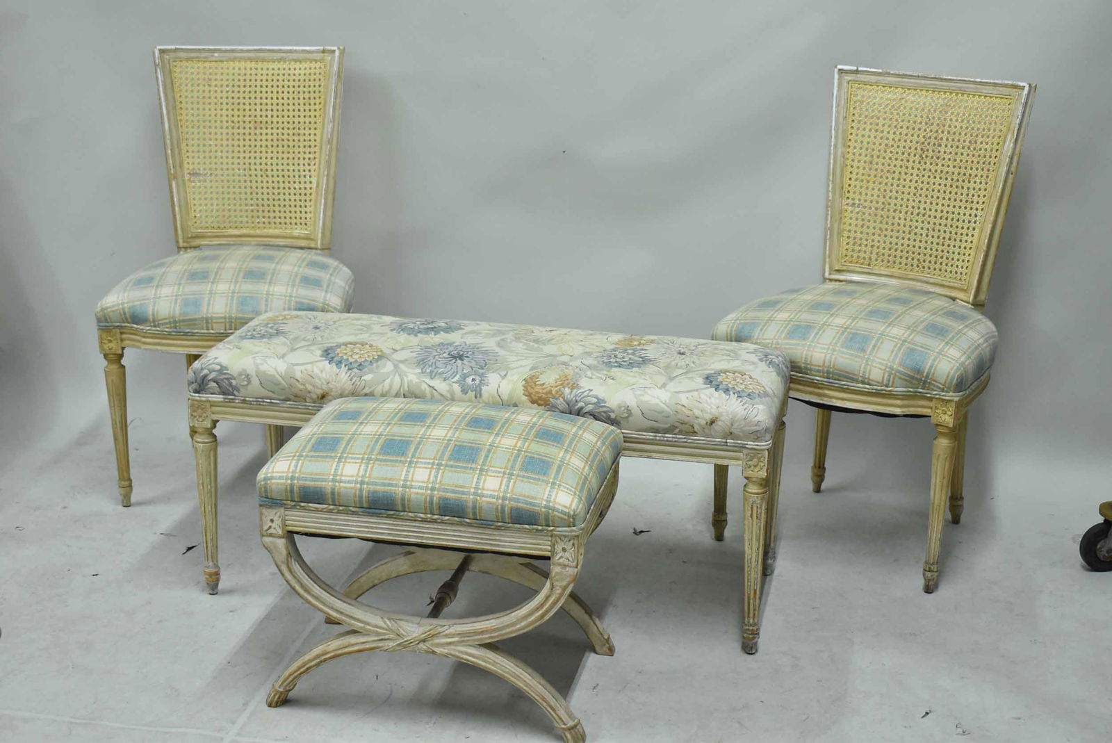 Louis XVI Style White Painted Seating Suite (1 of 6)