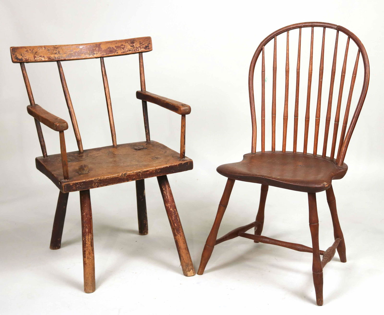 Primitive Oak Windsor Armchair (1 of 7)