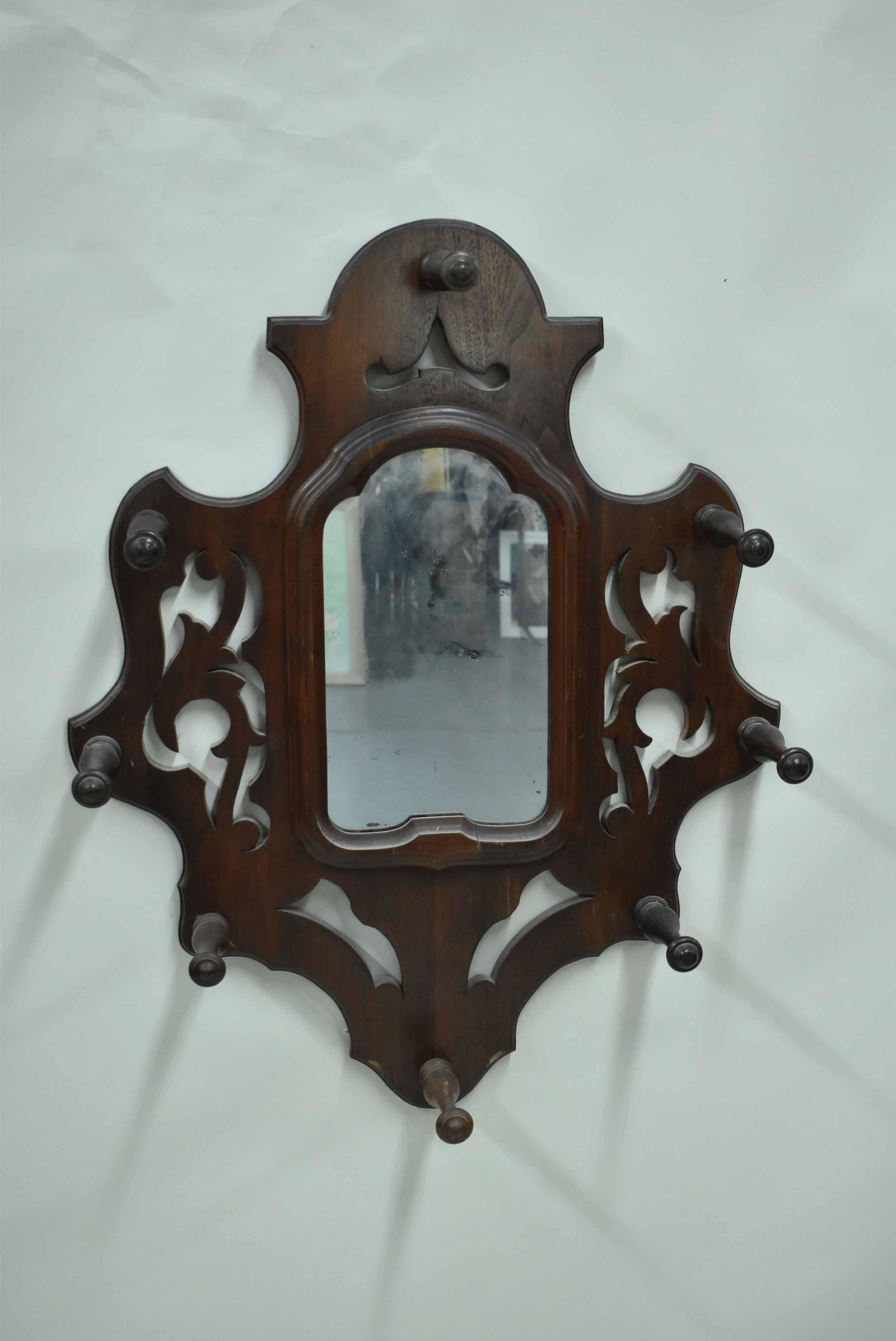 Victorian Mirrored Back Hanging Coat Rack (1 of 6)