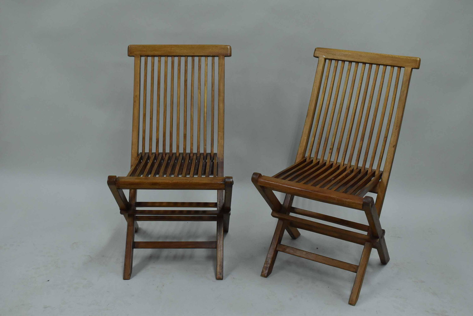 Pair of Teakwood Hudson Mills Deck Chairs (1 of 5)