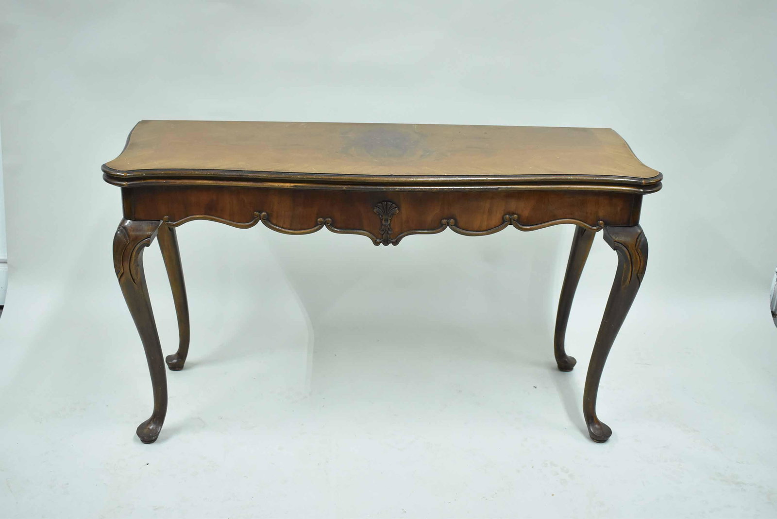 Queen Anne Style Mahogany Console Table (1 of 7)