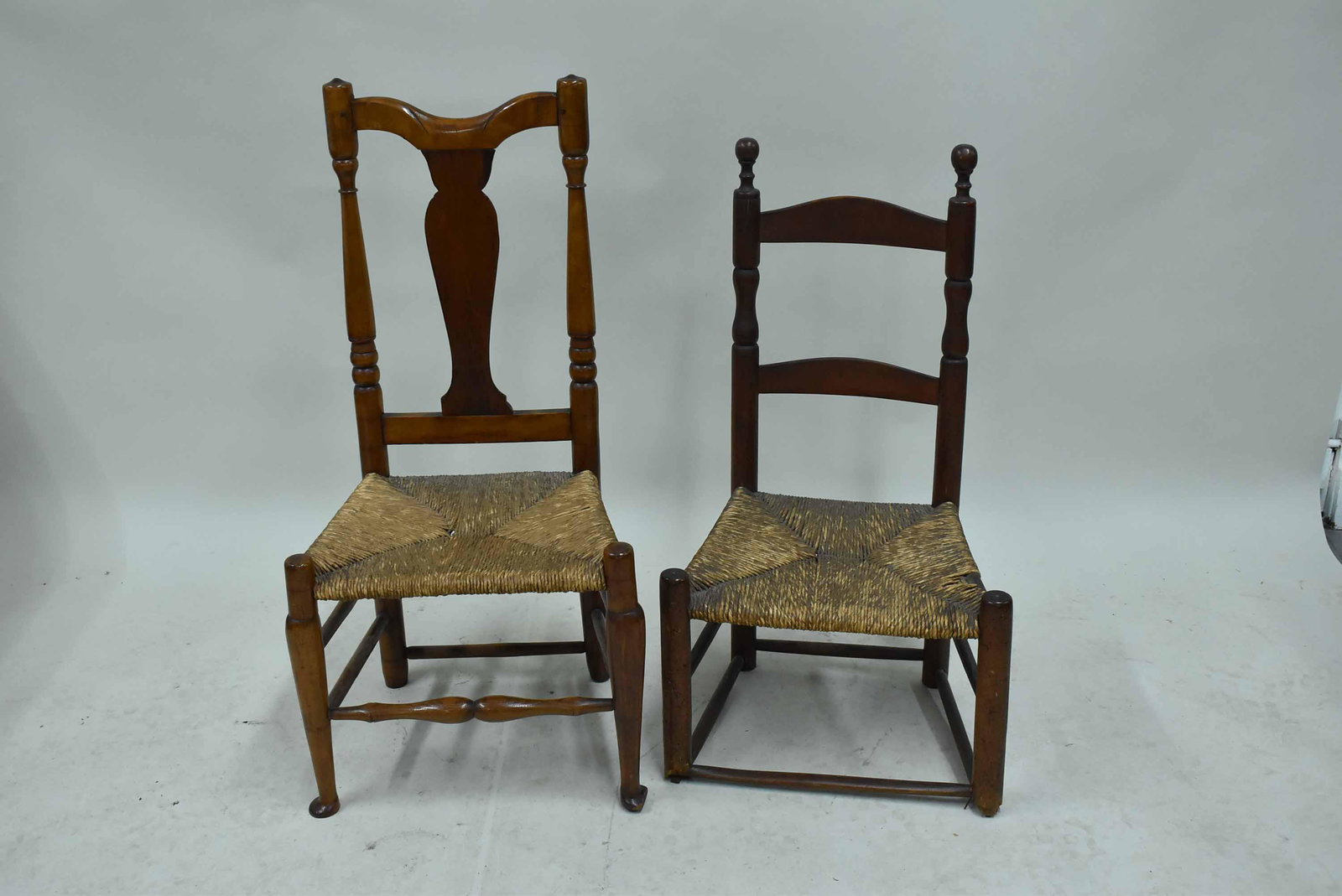 Two Antique Rush Seat Side Chairs (1 of 9)