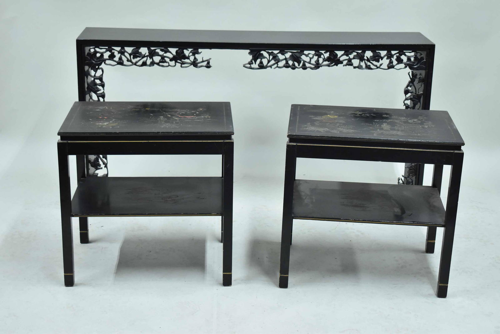Black Painted Asian Style Console Table (1 of 10)