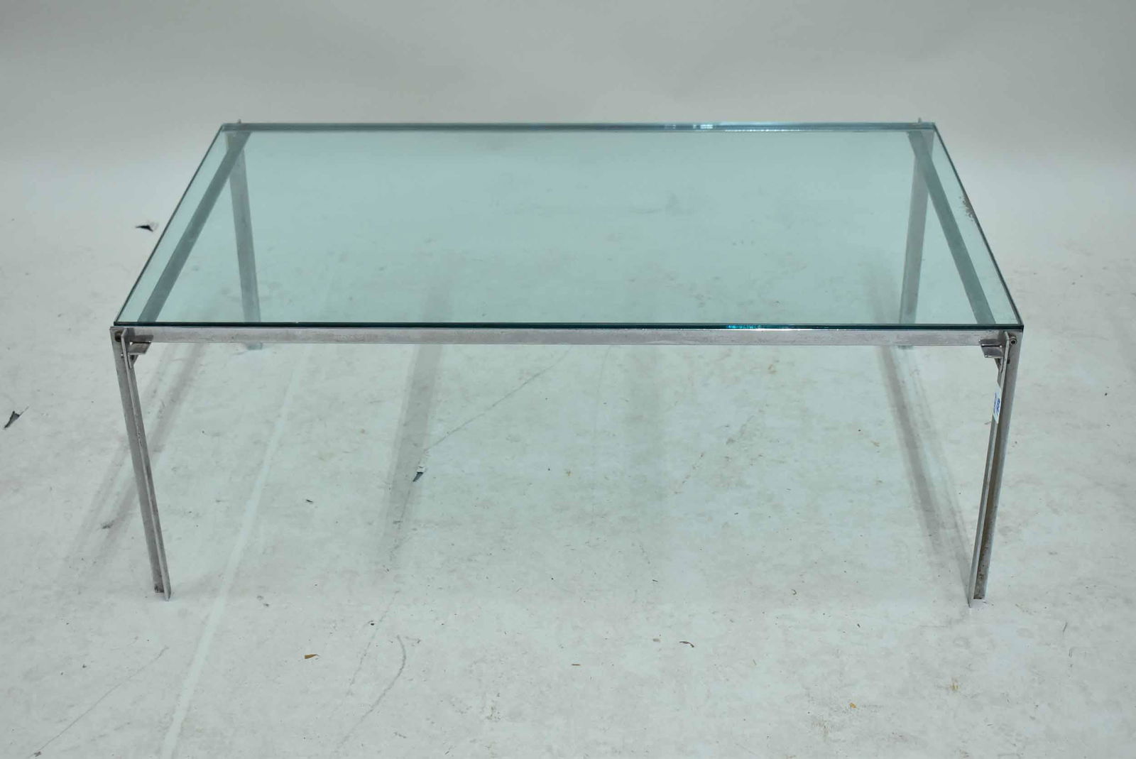 Modern Chrome and Glass Top Coffee Table (1 of 4)