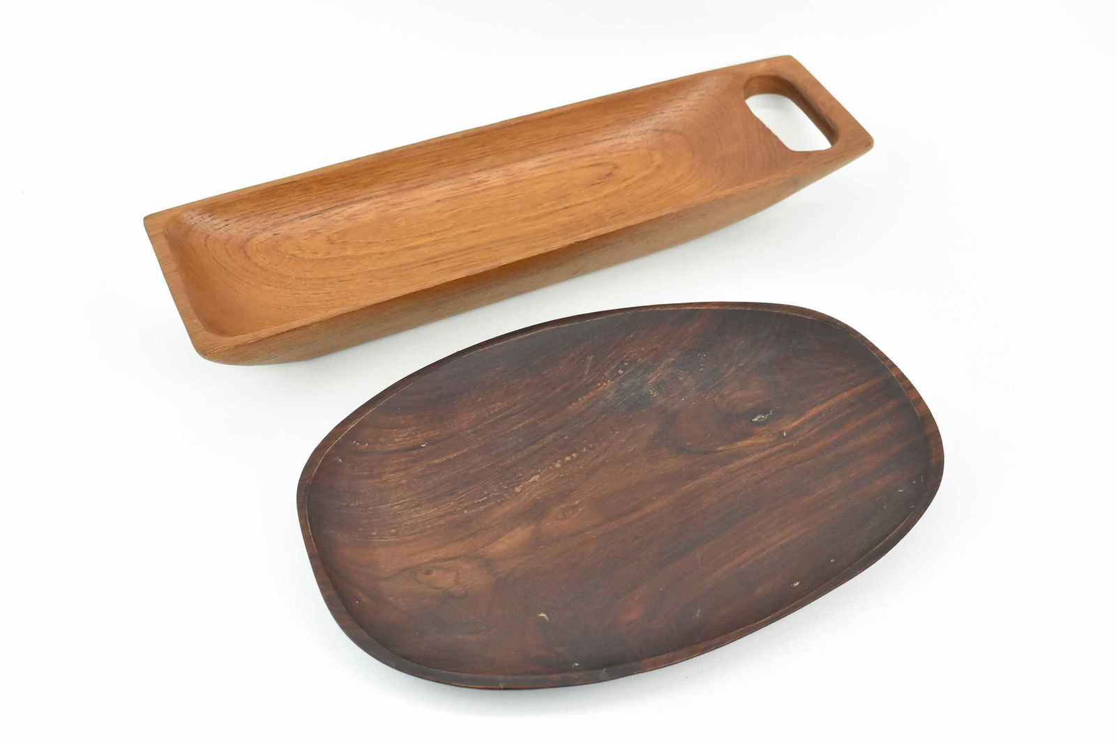 Two Teak Wood Serving Trays (1 of 6)