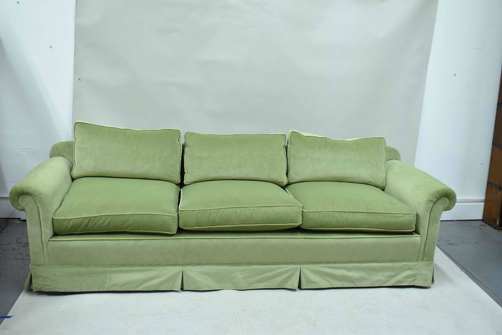 Old World Weaver Upholstered 3 Cushion Sofa (1 of 4)
