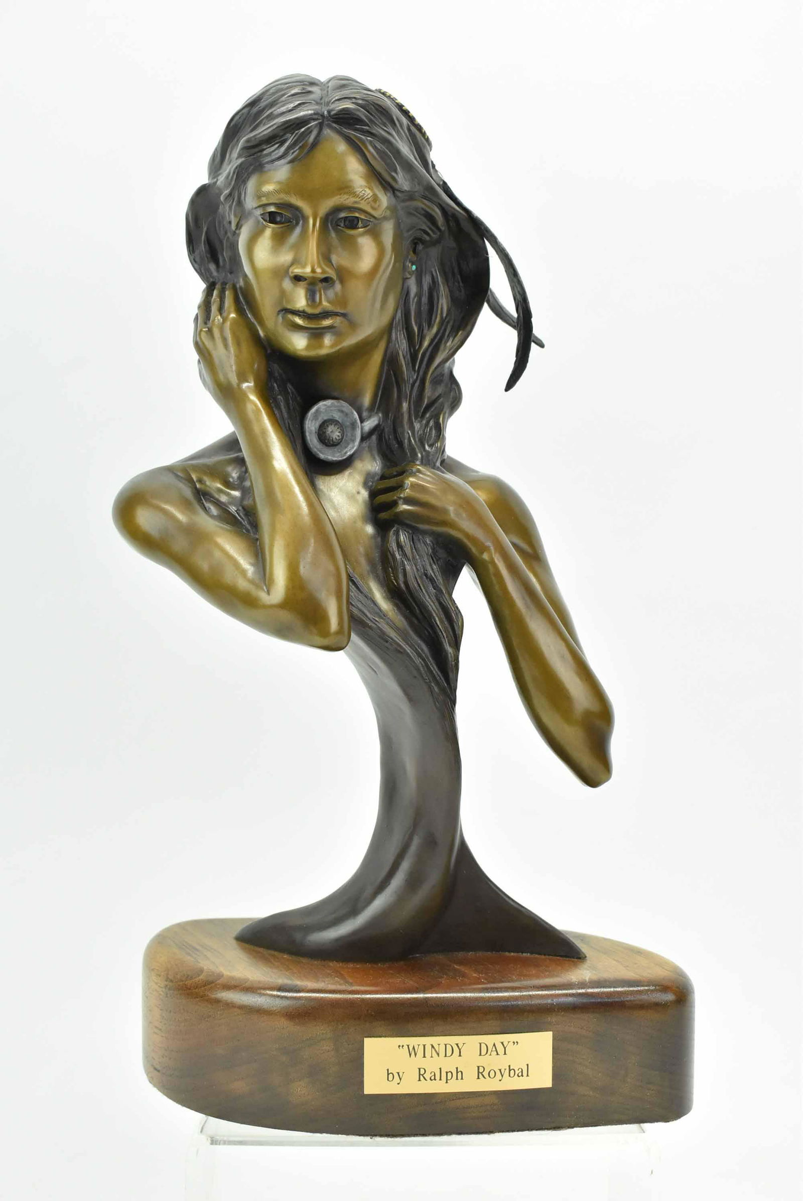 Ralph Roybal Bronze Statue Windy Day (1 of 10)