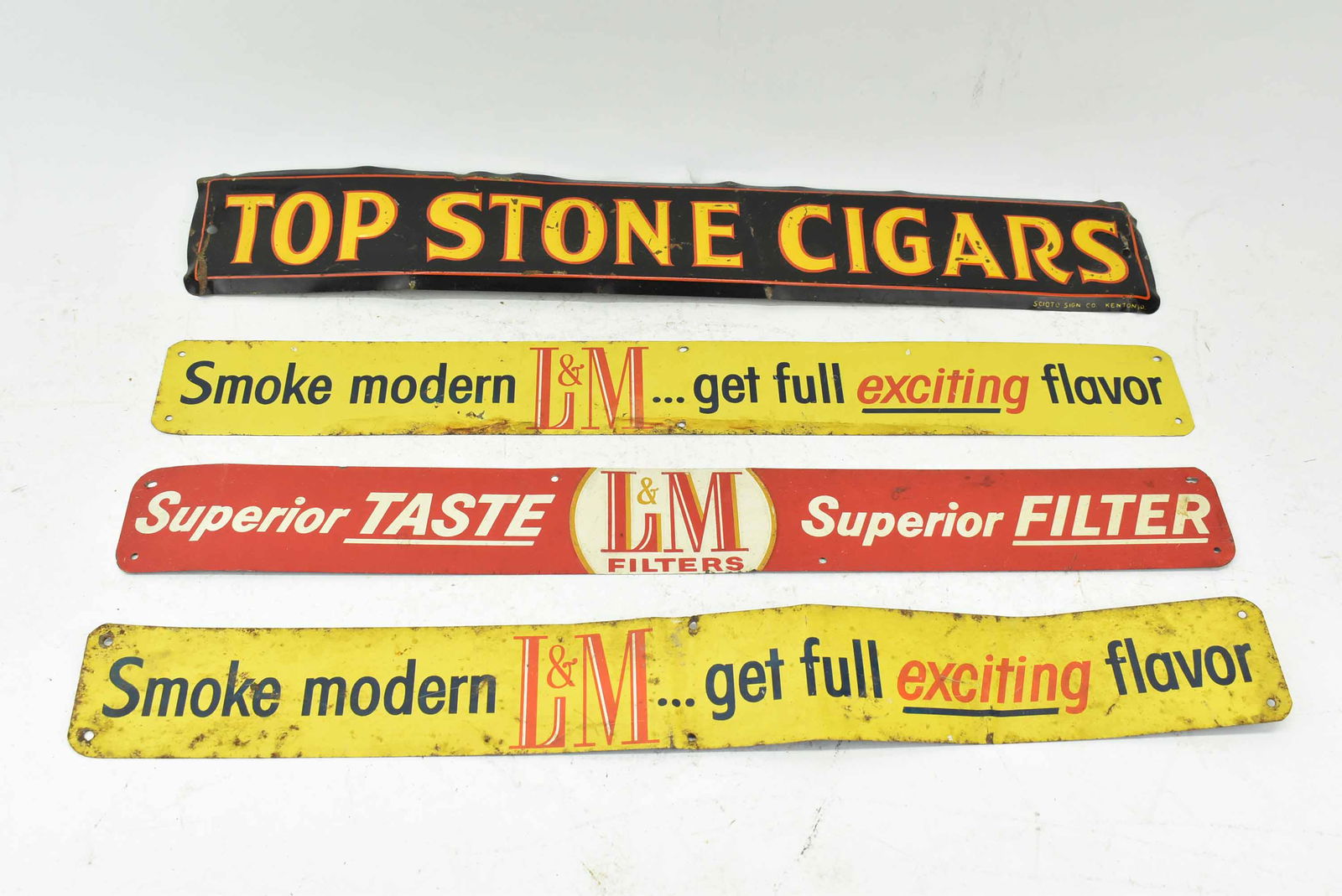 Vintage Embossed Top Store Cigar Advertising Sign (1 of 2)