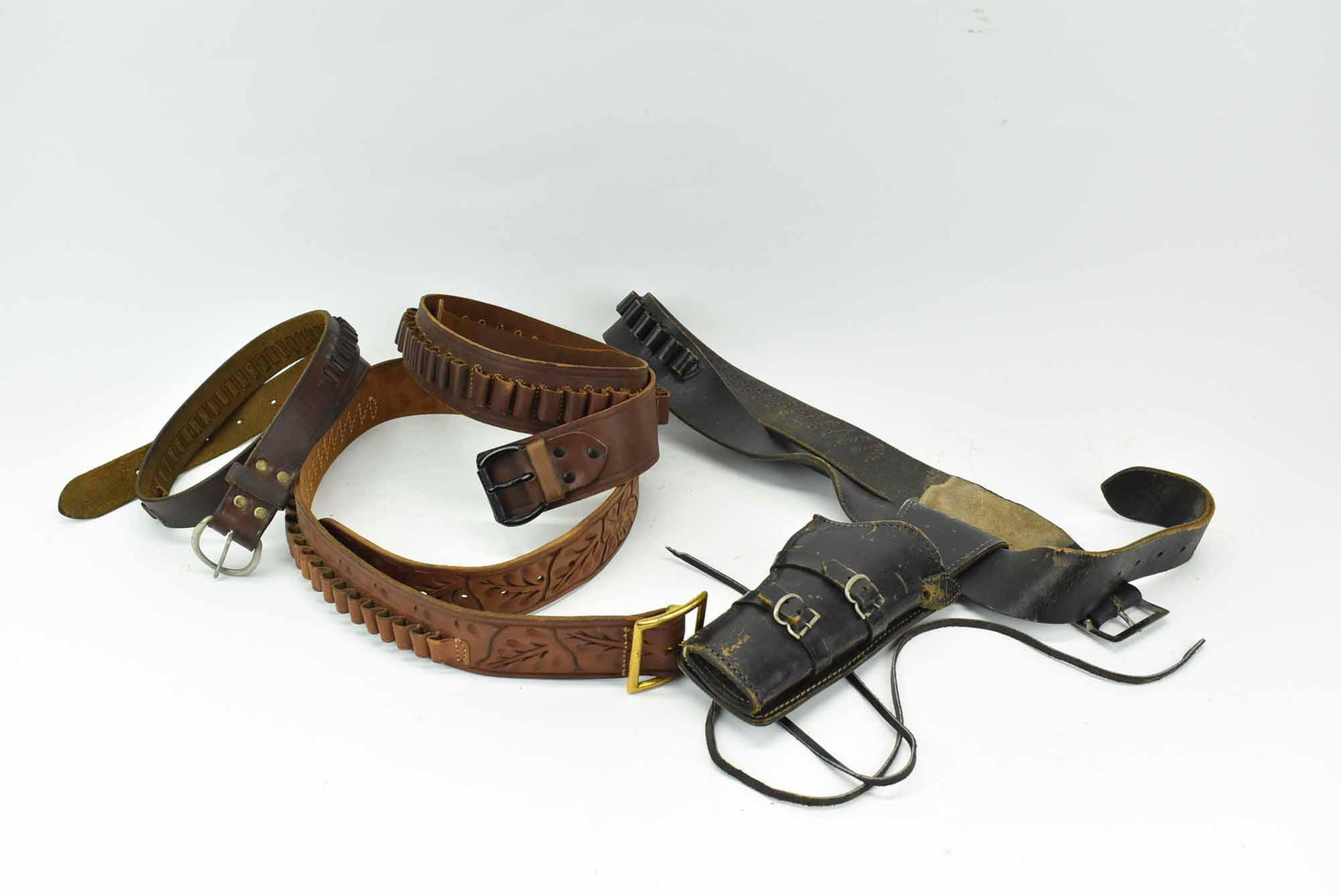 Group of Assorted Western Leather Ammo Belts (1 of 9)