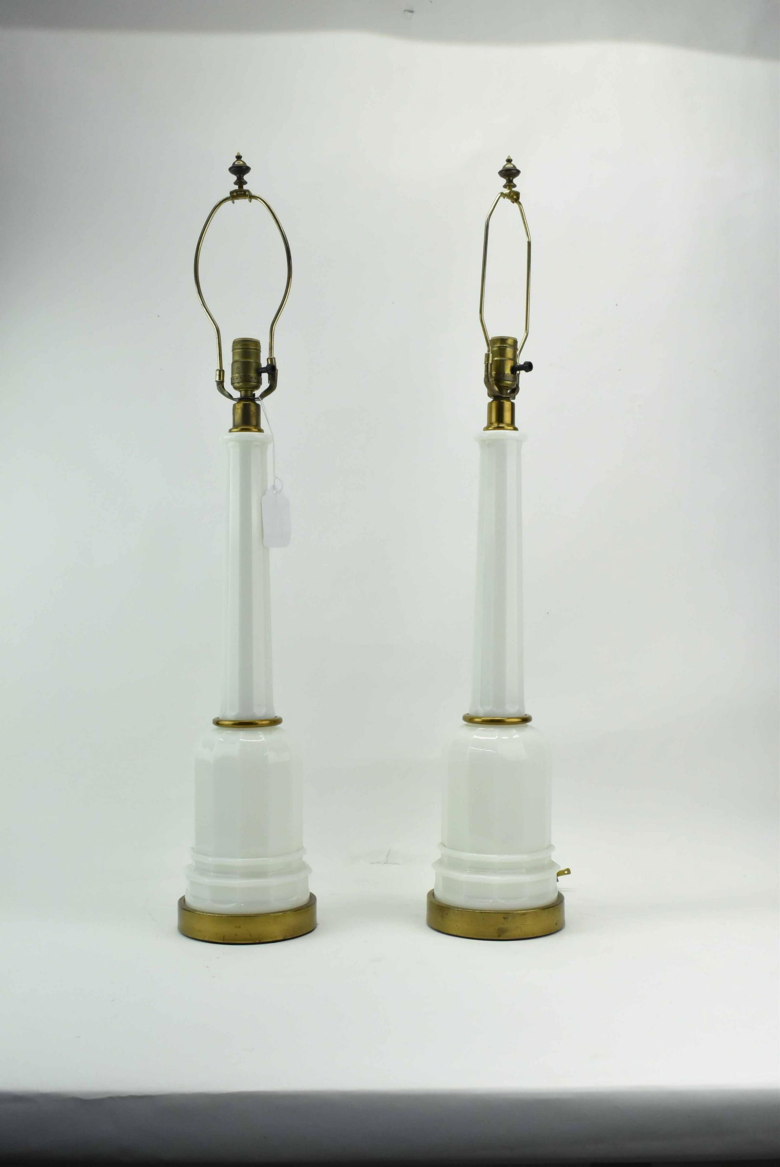 Pair of Opaline Glass Table Lamps (1 of 4)