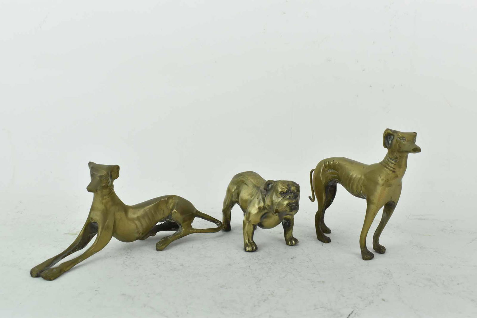 2 Brass Whippet Dog Figures Statues (1 of 6)