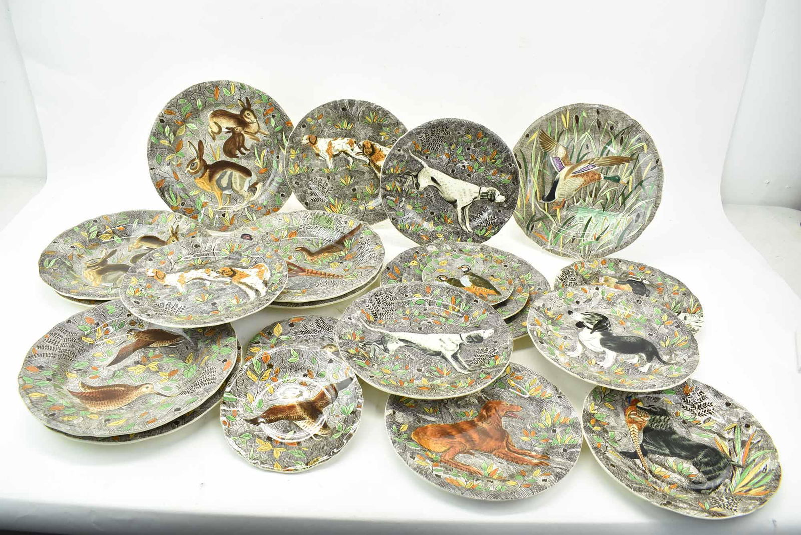 21 Pc Set of Gien France Rambouillet Faience (1 of 7)