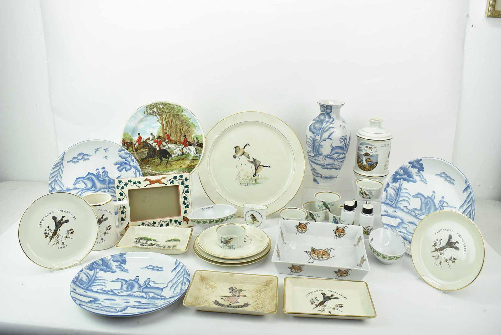 Group of Assorted Fox Hunt and Foul Porcelains (1 of 10)