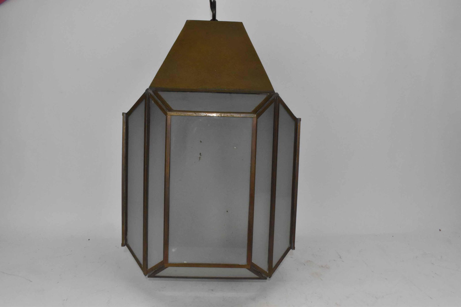 Art Deco Brass Hanging Pendant Light Fixture (1 of 5)