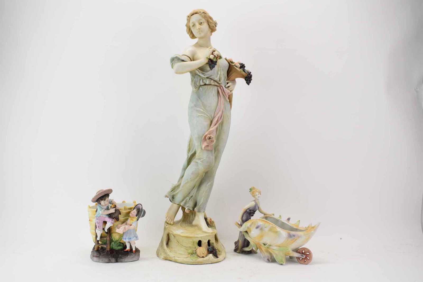Large Austrian Porcelain Statue of Young Woman (1 of 9)