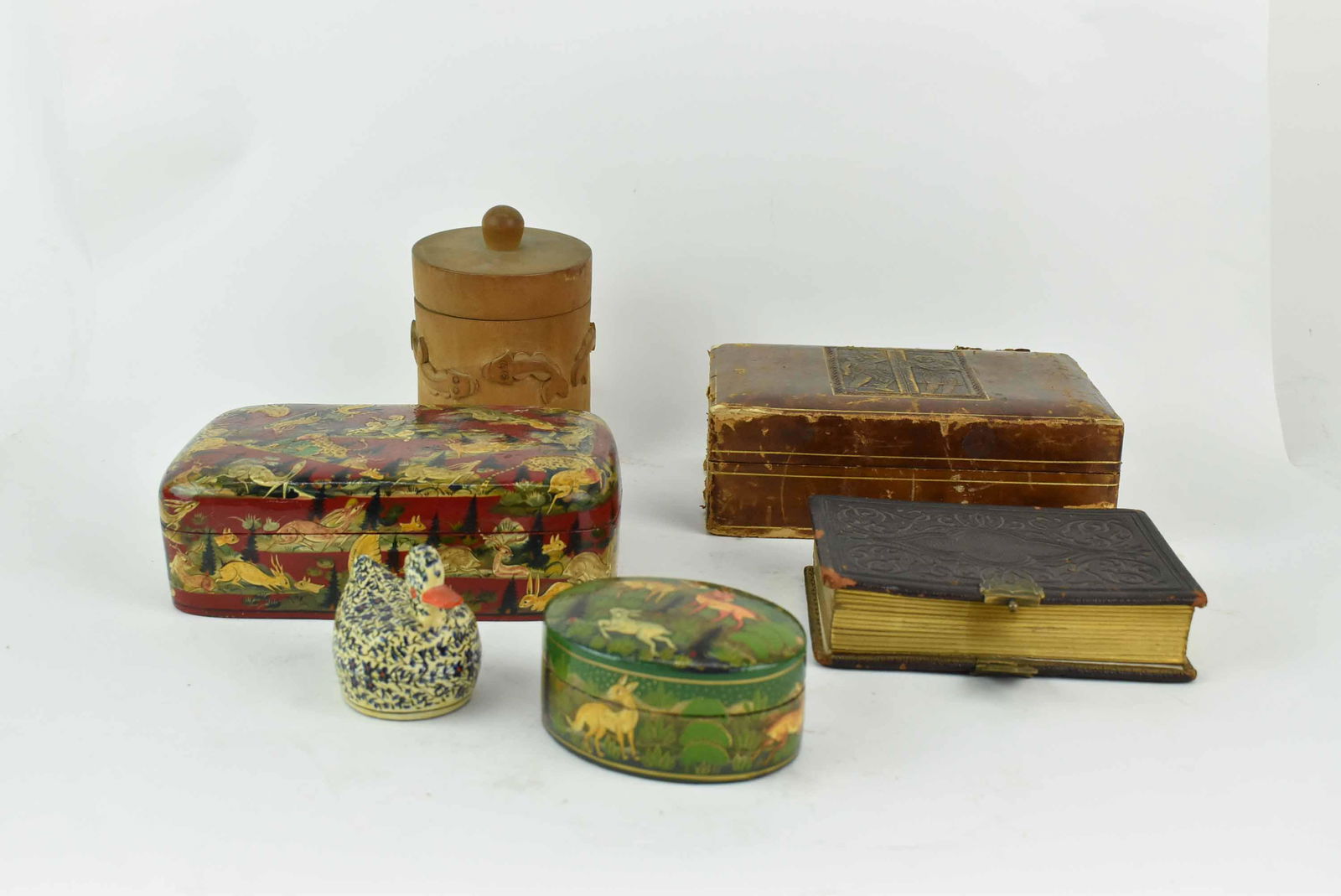 3 Kashmir Lacquer Trinket Boxes (1 of 11)